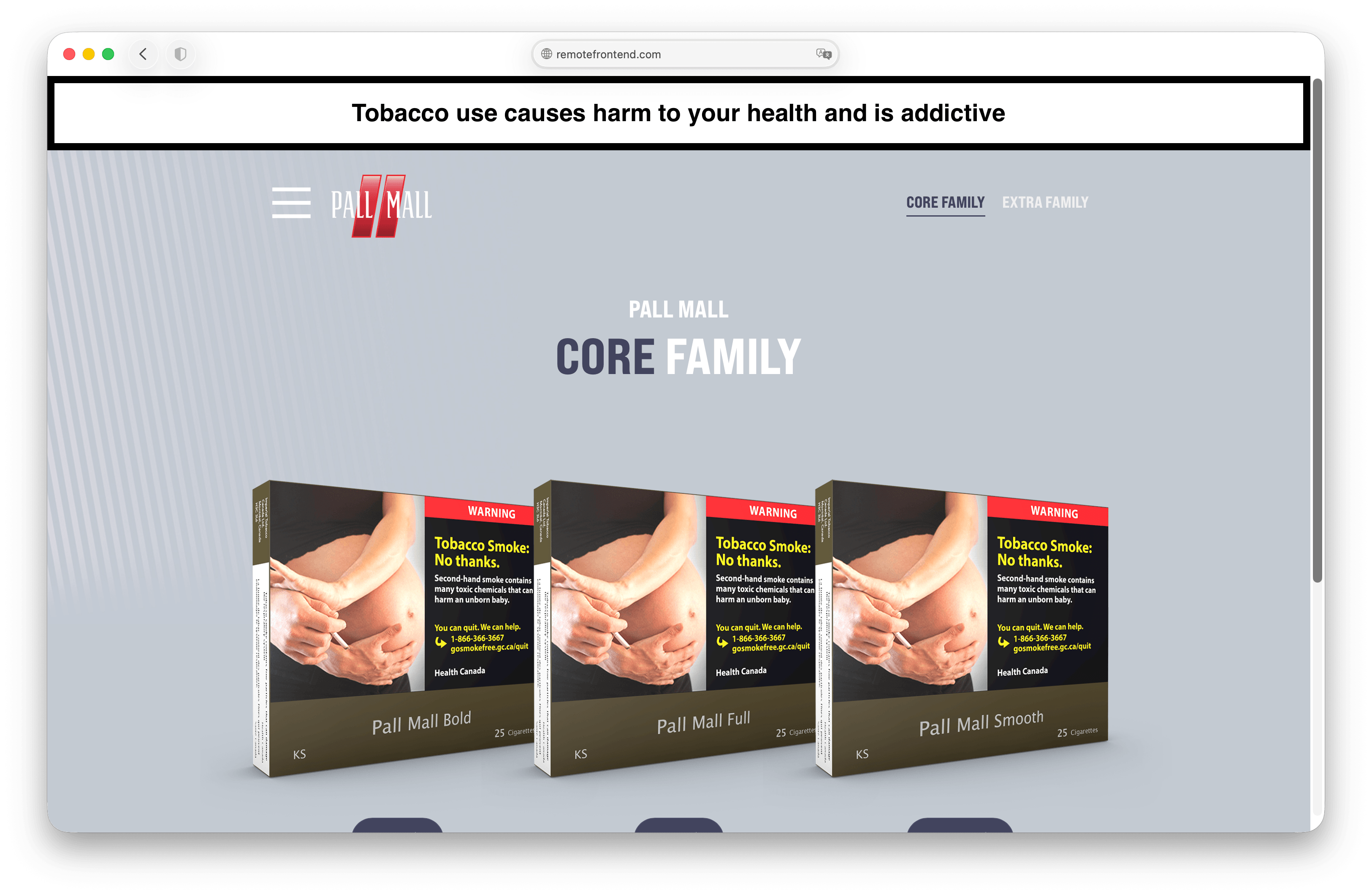 Pall Mall (CA) — site screenshot