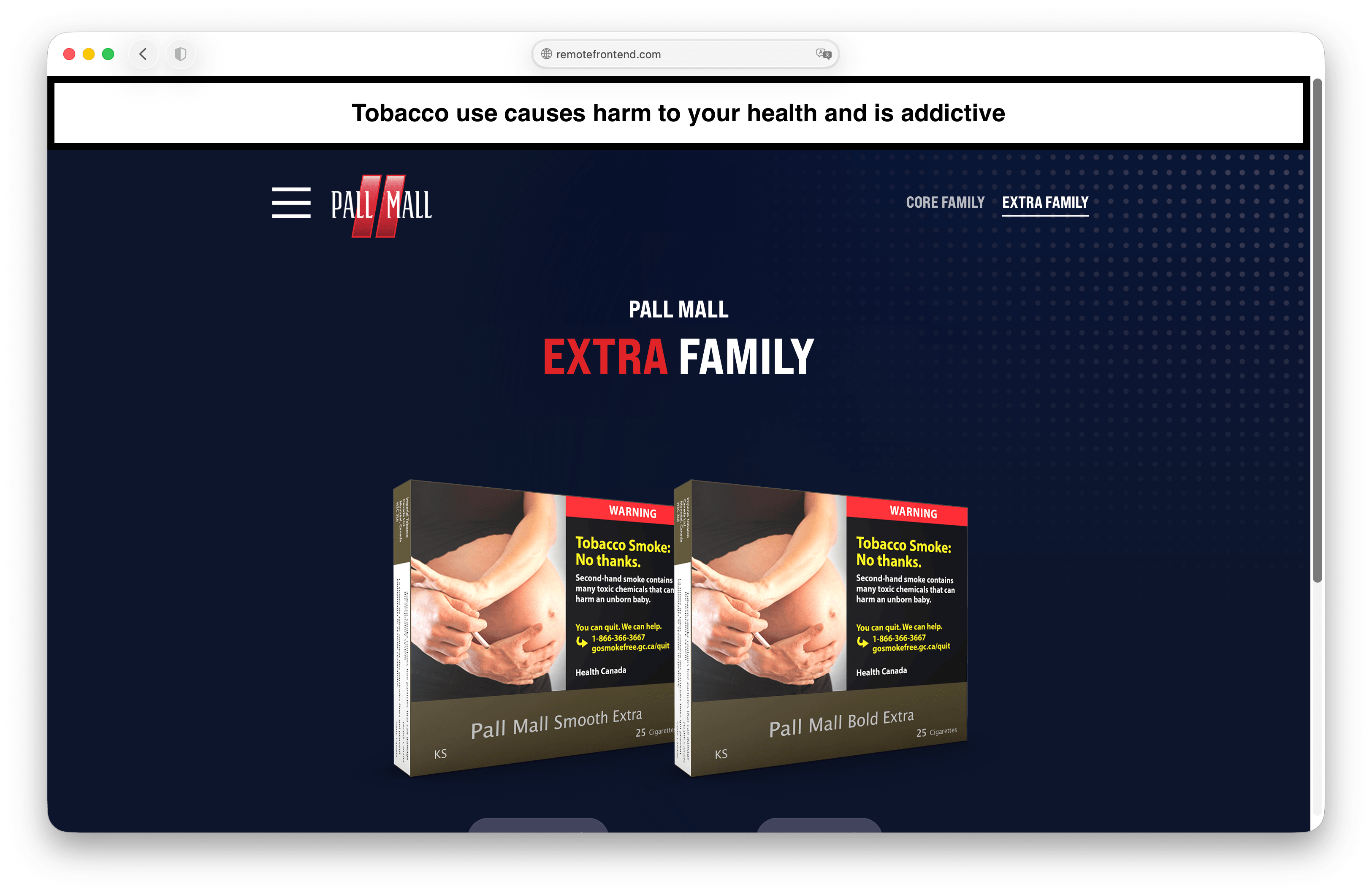 Pall Mall (CA) — site screenshot