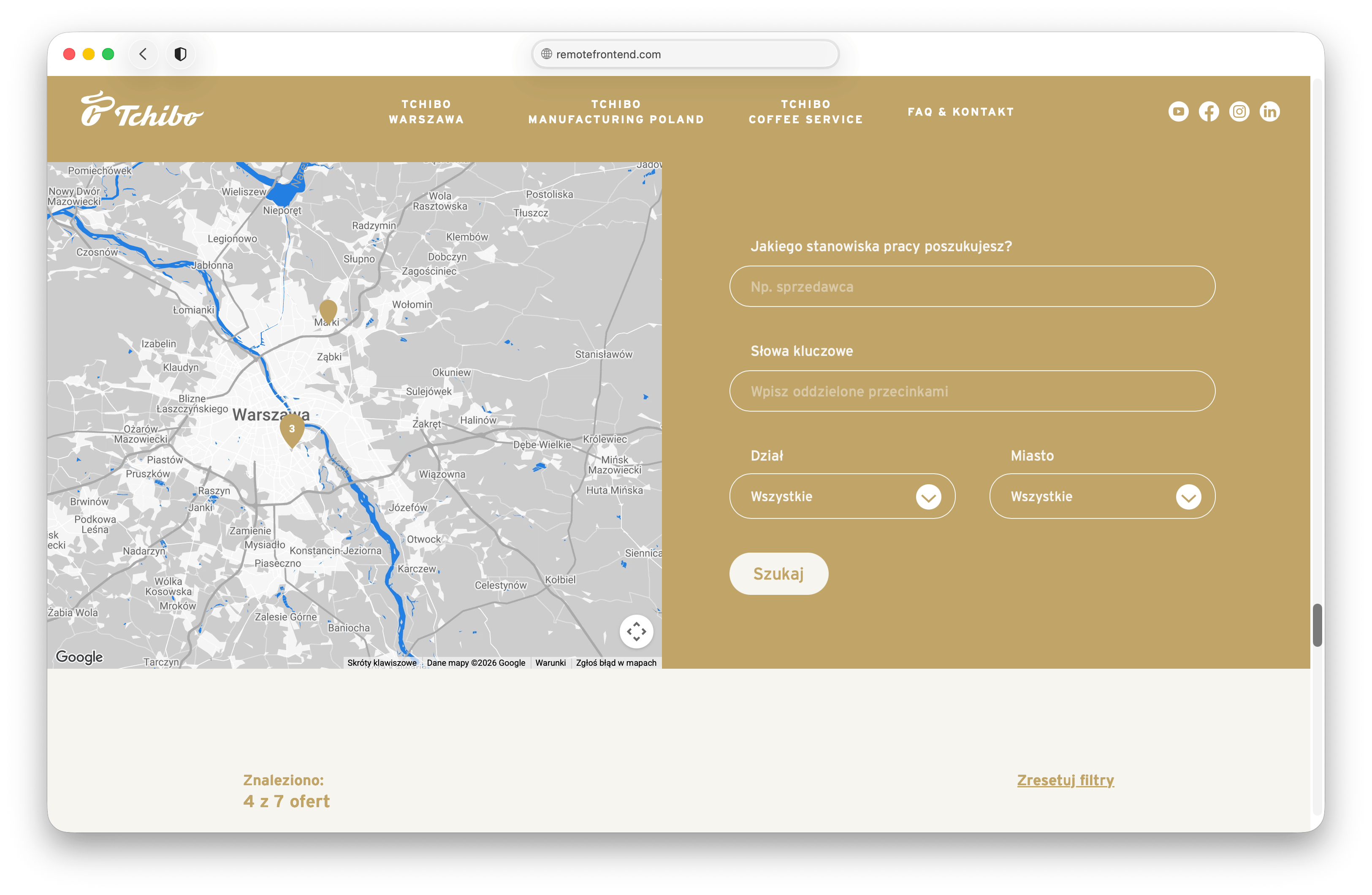 Tchibo Career — site screenshot
