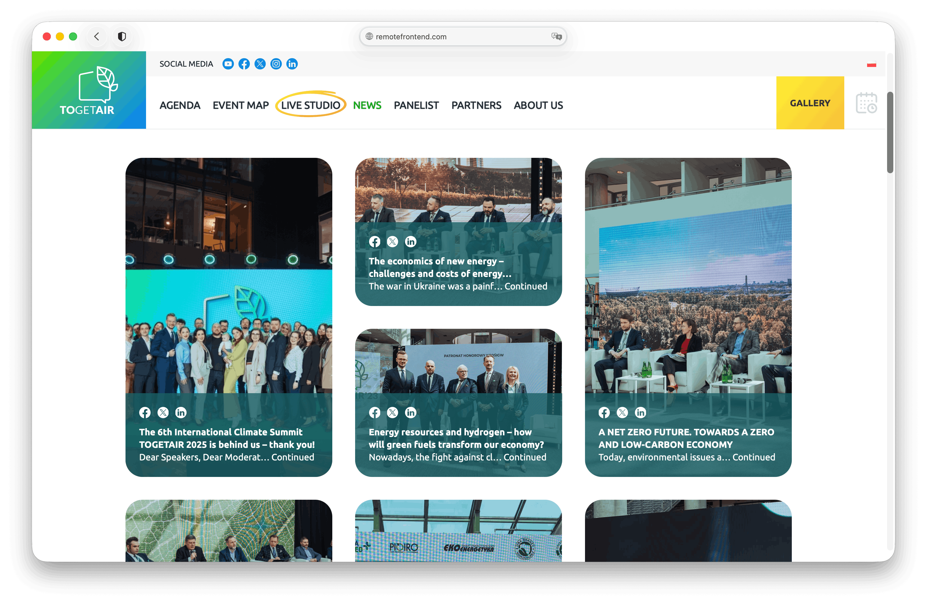 TOGETAIR Event — site screenshot